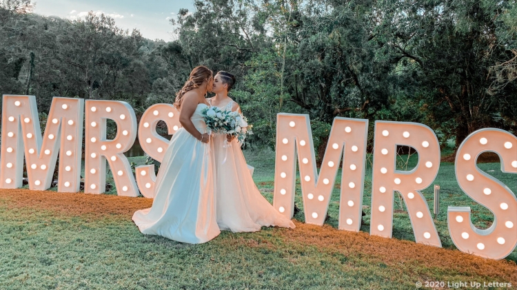 MRS & MRS Light Up Letters