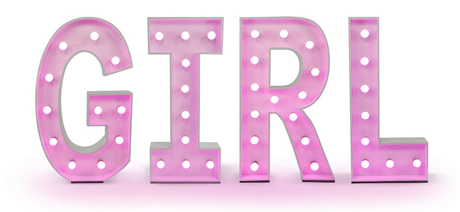 girl light up letter pink Girl Light UP Letter Pink