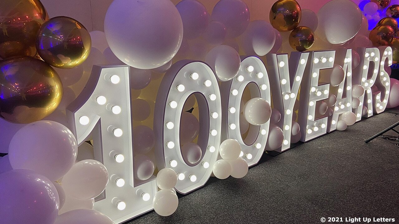 100 Years Light Up Numbers