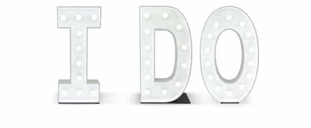 I DO Light Up Event Letters