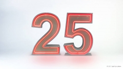 25th Neon Light Up Numbers 25th Neon Light Up Numbers