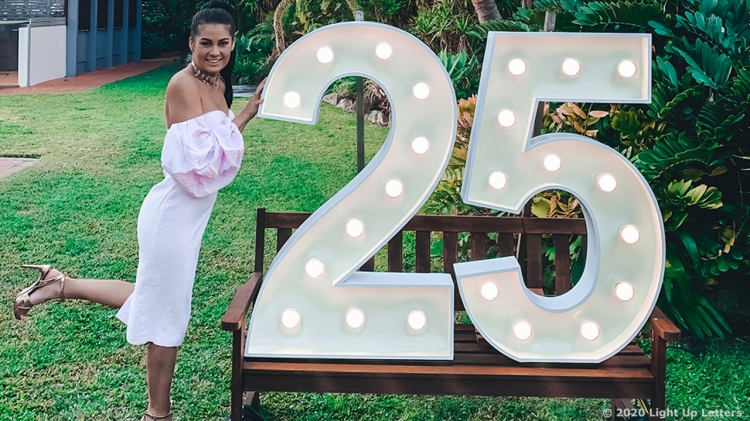 25th Light Up Numbers