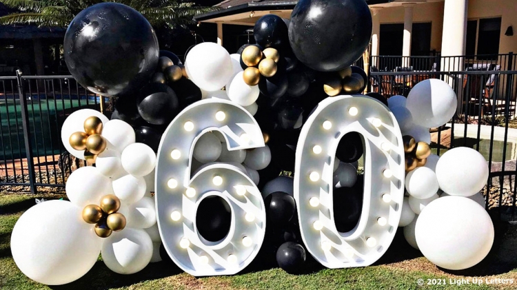 60th Light Up Numbers