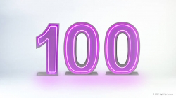 100th Neon Light Up Numbers