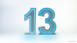 13th Neon Light Up Numbers