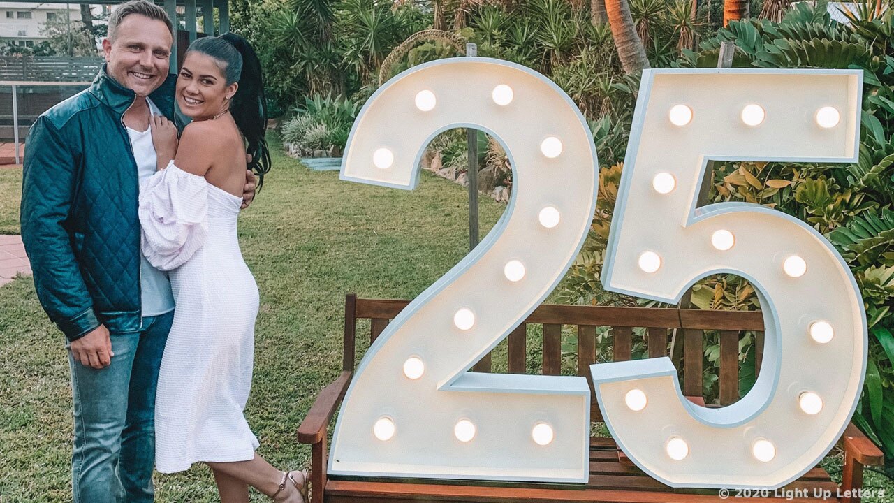 25th Light Up Numbers Birthday