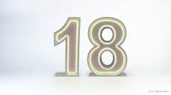 18th Neon Light Up Numbers