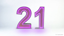 21st Neon Light Up Numbers