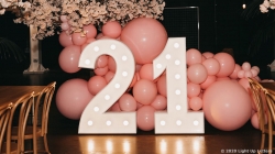 21st Light Up Numbers