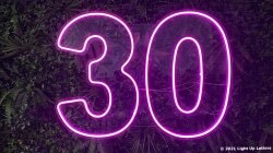 30th Neon Sign 30th Neon Sign