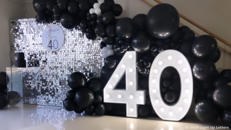 40th Light Up Numbers