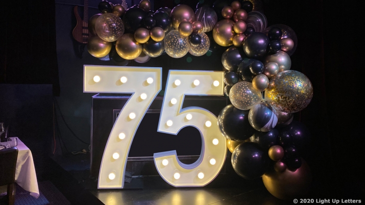 75th Light Up Numbers